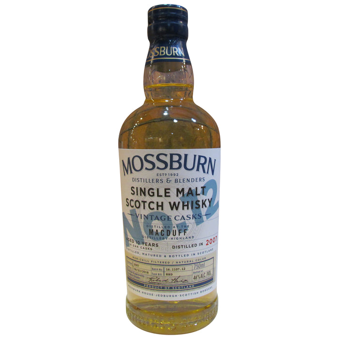 Mossburn Single Malt Scotch Whisky Vintage Casks Macduff