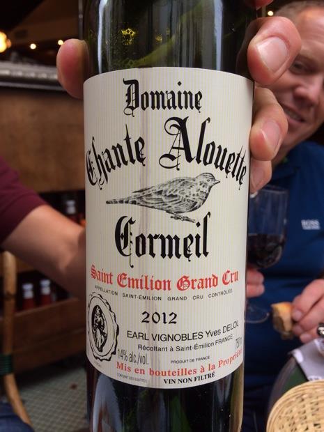 2012 Domaine Chante-Alouette Cornell Saint Emillion