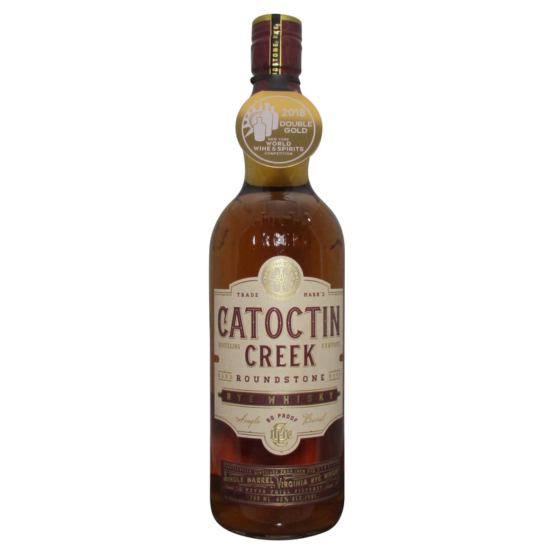 Catoctin Creek Distilling Company Roundstone Single Barrel Rye Whisky 80 Proof