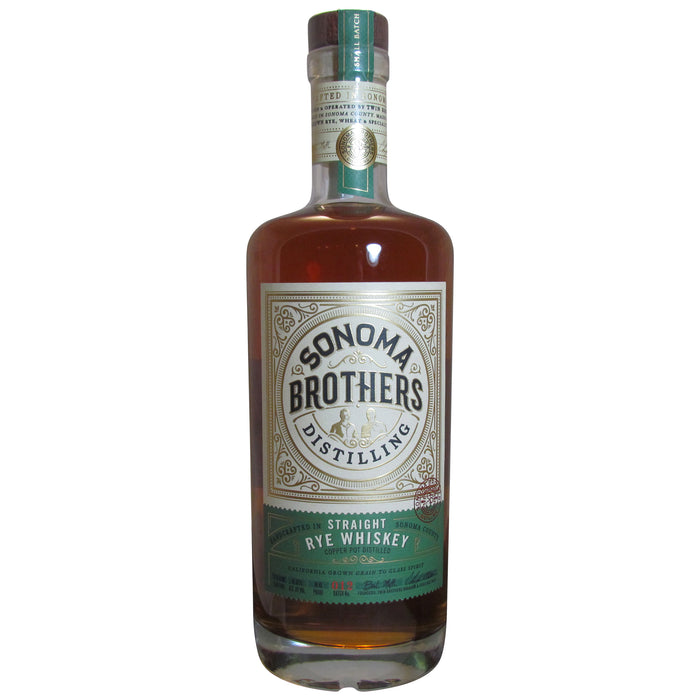 Sonoma Brothers Distilling Rye Whiskey