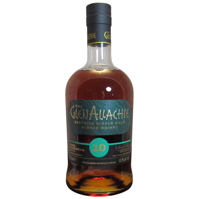 GlenAllachie 10 Year Old Cask Strength Speyside Single Malt Scotch Whiskey