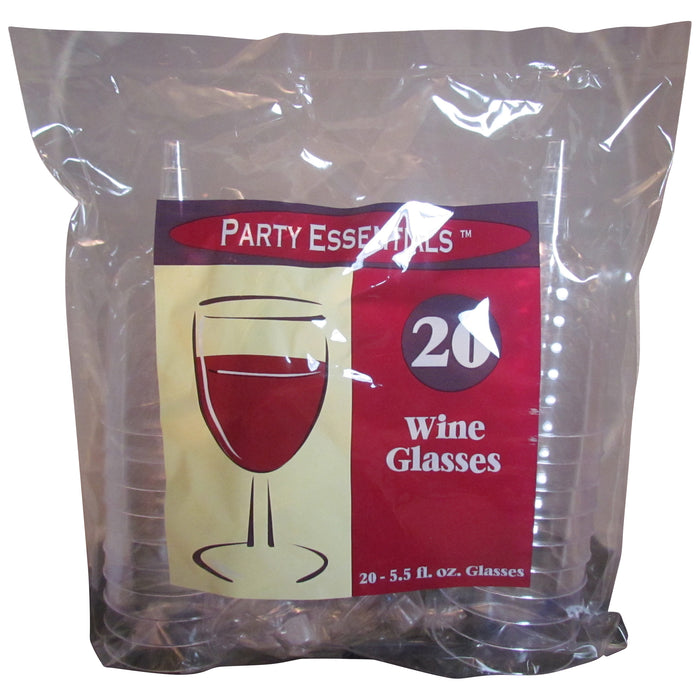 20 pack 5.5oz Party Essentials Wine glasses