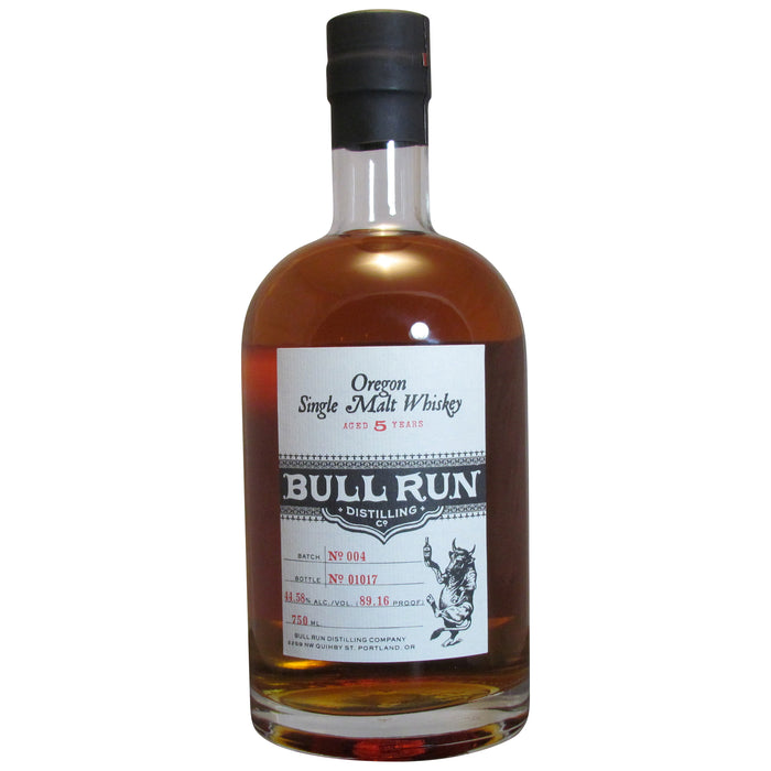Bull Run Distilling Co. Oregon Single Malt Whiskey